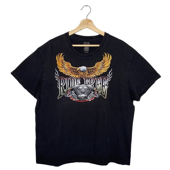 Ride Free Motorcycle T-Shirt Double Sided Eagle - Picture 4 of 11